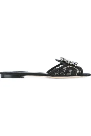 Dolce & Gabbana Rainbow Lace brooch-detail sandals