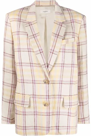 Isabel Marant Check-print linen blazer
