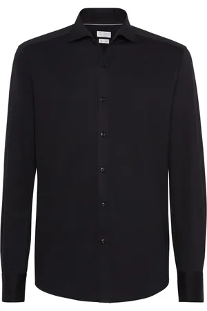 Brunello Cucinelli Spread-collar cotton shirt