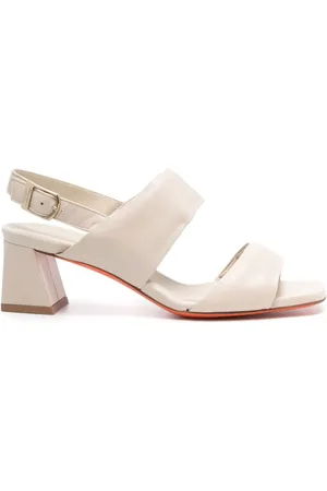 santoni 60mm double-strap slingback sandals