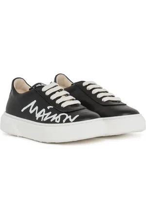 Maison Margiela Logo-print leather sneakers