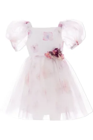 Tulleen Floral-print tulle dress