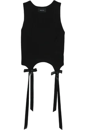 Simone Rocha Bow and ribbon-detail cotton vest