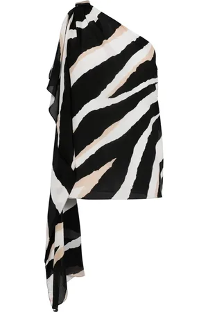 Elie saab Zebra-print silk top