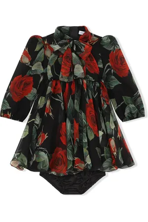Dolce & Gabbana Rose-print chiffon dress