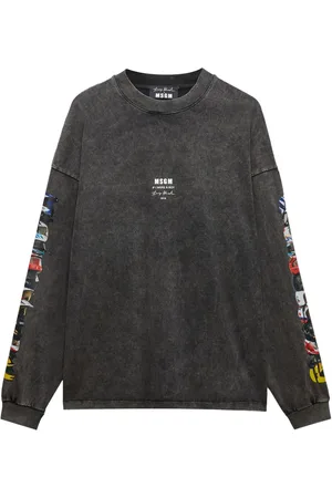 Msgm Printed long-sleeve T-shirt