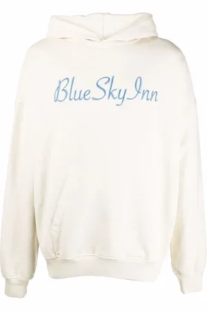 BLUE SKY INN Logo-embroidered cotton hoodie