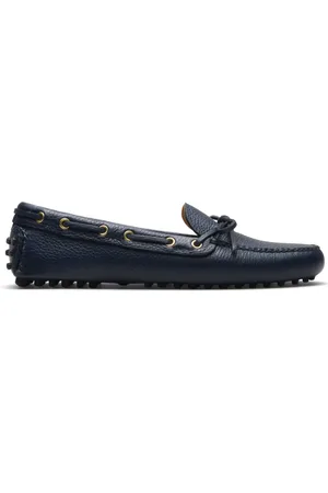 CAR SHOE Grained-leather driving shoes