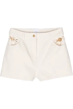 Patou Logo-engraved medallion cotton shorts