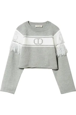 Twin-Set Fringe detail jacquard jumper