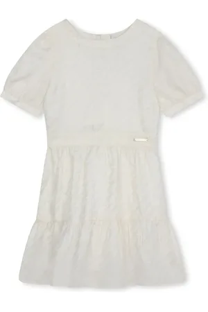 Michael Kors Logo-jacquard round-neck dress