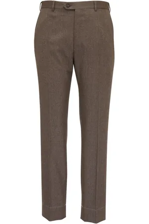 BRIONI Straight-leg tailored wool trousers