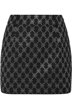 Philipp Plein Monogram-embellished mini skirt