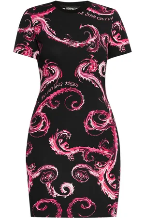 VERSACE Chromo Couture-print mini dress