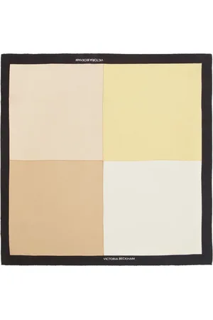 Victoria Beckham Colour block-print silk scarf