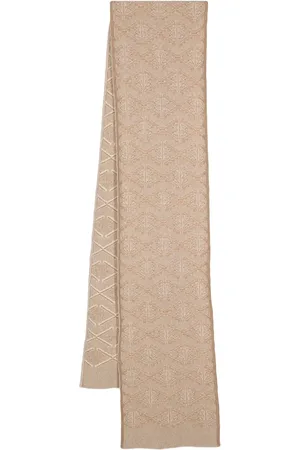 Barrie Monogram cashmere-lambs wool scarf