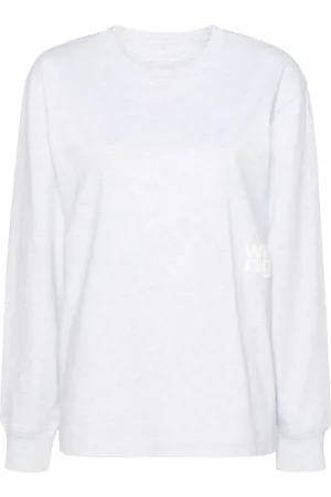 Alexander Wang Raised-logo long-sleeve T-shirt