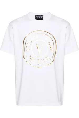 VERSACE Logo-print cotton T-shirt