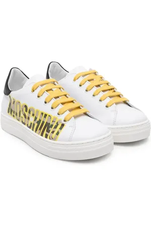 Moschino Logo-print lether sneakers