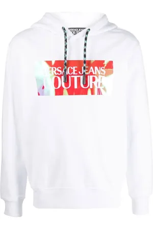 VERSACE Logo-print drawstring hoodie