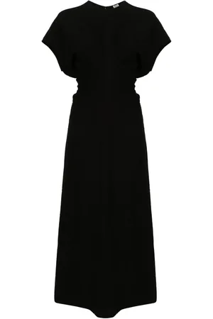 Totême Slouch-waist pliss?? midi dress