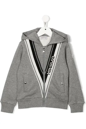 Moncler Knitted-logo hooded jacket