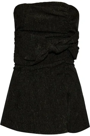 Ganni Knot-detailing strapless top
