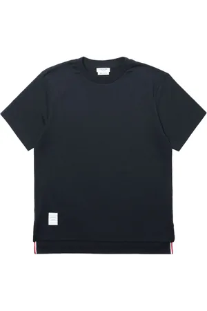 Thom Browne Slide Slits Relaxed Navy Tee