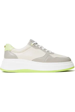 Twin-Set Colour-block faux leather trainers