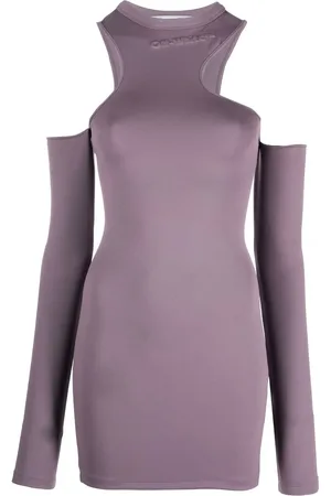 OFF-WHITE Asymmetric cold-shoulder minidress