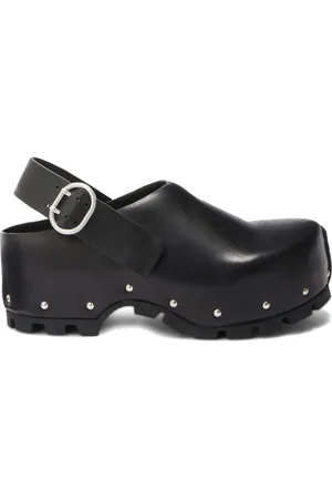 Jil Sander Stud-embellished leather clogs