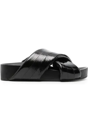 Jil Sander Crossover-strap leather sandals