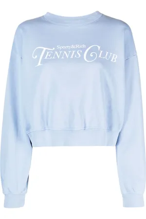 Sporty & Rich Slogan-print cropped sweatshirt