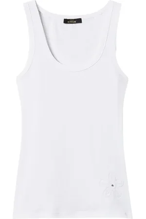 Twin-Set Rhinestone-embellished ribbed top