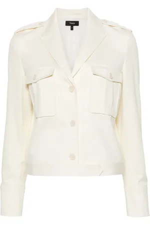 THEORY Peak-lapels cropped jacket