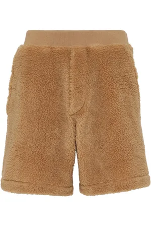 Dsquared2 Elasticated-waist faux-shearling shorts