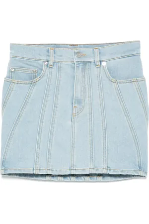 MUGLER Spiral-detail mini skirt