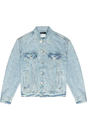 Purple Brand Crystal Galore denim jacket
