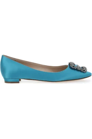 Manolo Blahnik Hangisi satin ballerina shoes