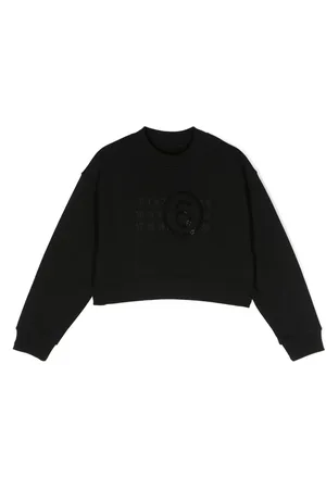 Maison Margiela Numerical print cropped sweatshirt