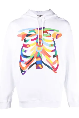 MARCELO BURLON Graphic-print cotton hoodie