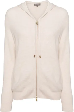 N.PEAL Honeycomb knit hoodie
