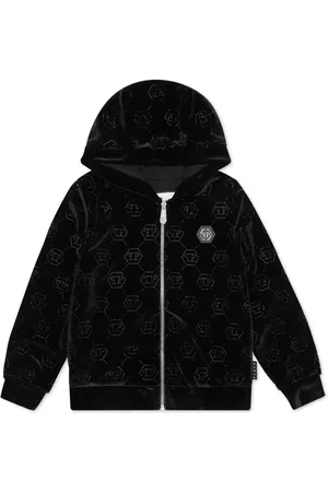 Philipp Plein Logo-embellished zipped hoodie