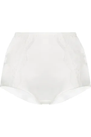 Dolce & Gabbana High-waisted lace-detail satin briefs