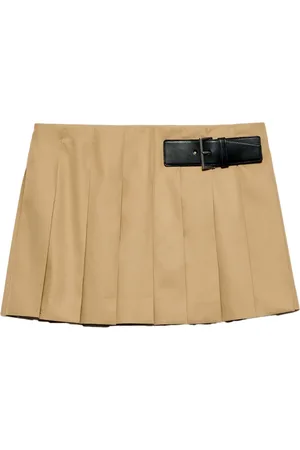 Prada Buckled pleated miniskirt