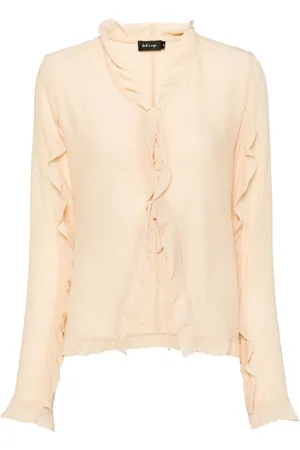 tout a coup V-neck ruffle-detail blouse