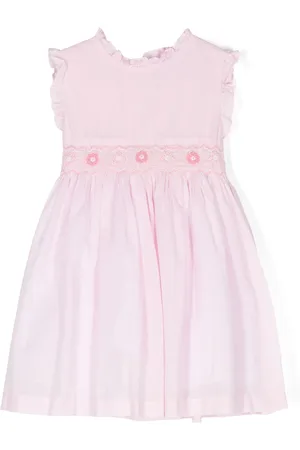 SIOLA Floral-embroidered cotton dress