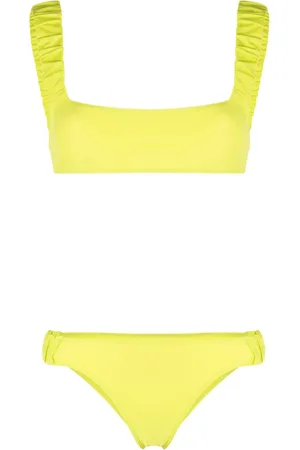 SUNNEI Logo-print ruched bikini set