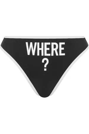 Moschino Slogan-print bikini bottoms