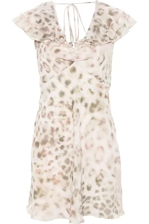 ROTATE Leopard-print mini dress